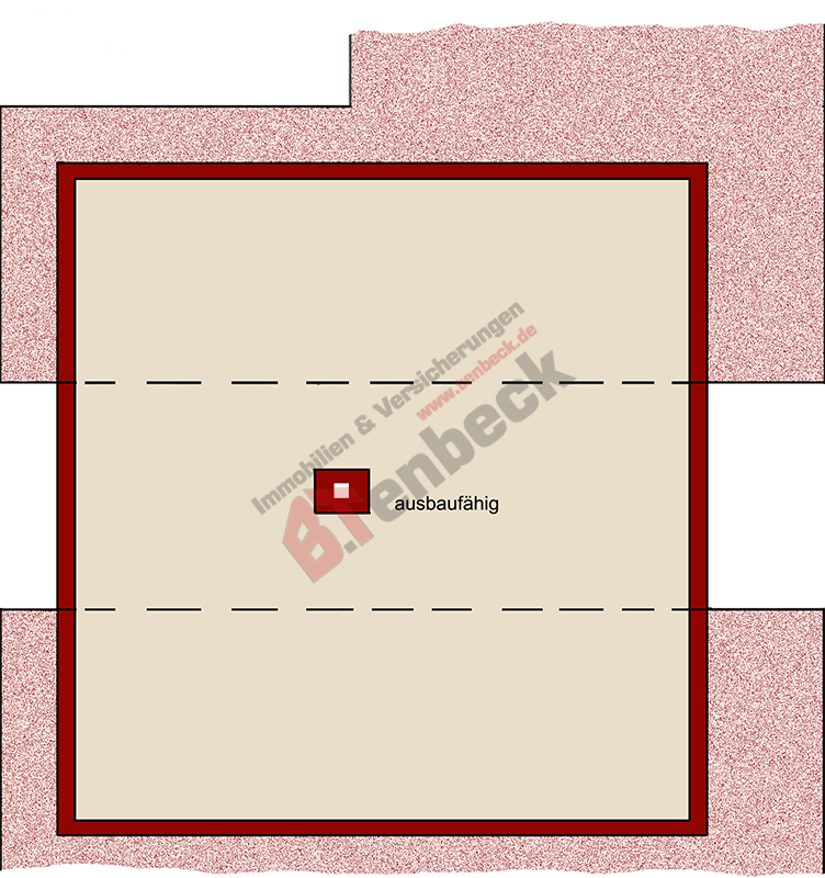 Grundriss - Spitzboden Reihenmittelhaus Bocholt