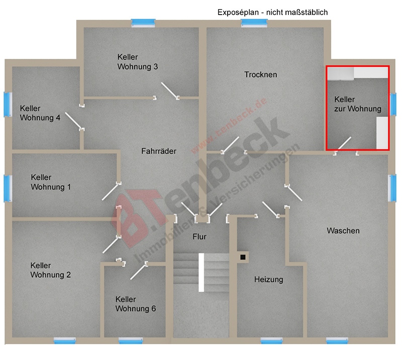 Grundriss - Keller Wohnung Bocholt