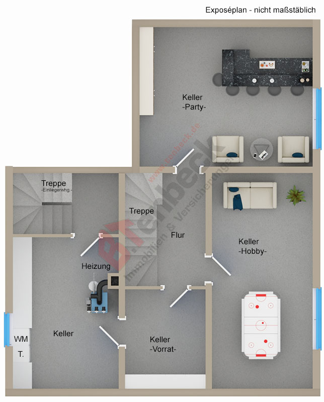 Grundriss - Keller Einfamilienhaus Bocholt
