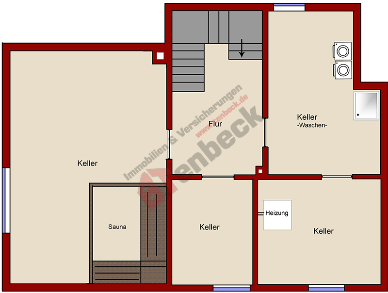 Grundriss - Keller Einfamilienhaus Isselburg-Anholt