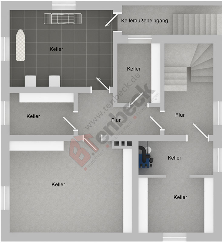 Grundriss - Keller Einfamilienhaus Bocholt