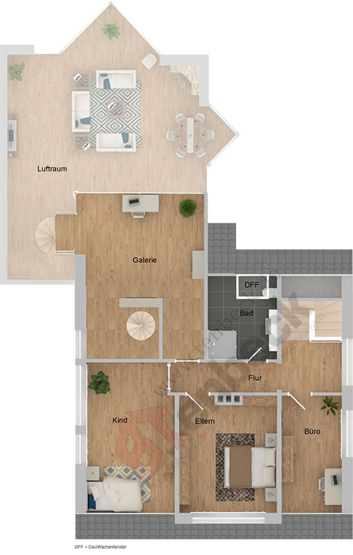 Grundriss - Dachgeschoss Einfamilienhaus Bocholt