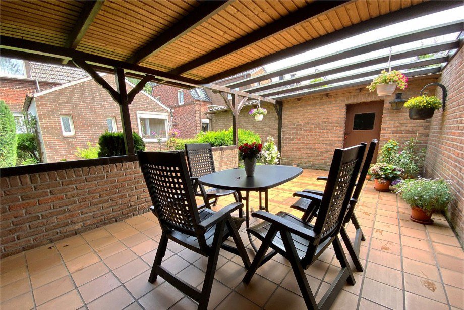 Terrasse Doppelhaush�lfte Bocholt