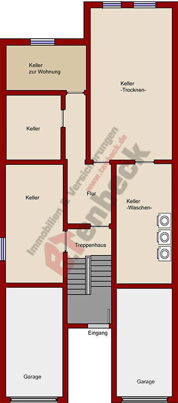 Grundriss - Keller Wohnung Bocholt