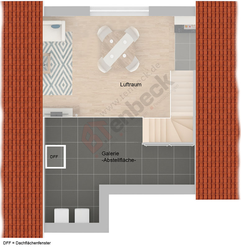 Grundriss - Dachgeschoss Wohnung Bocholt