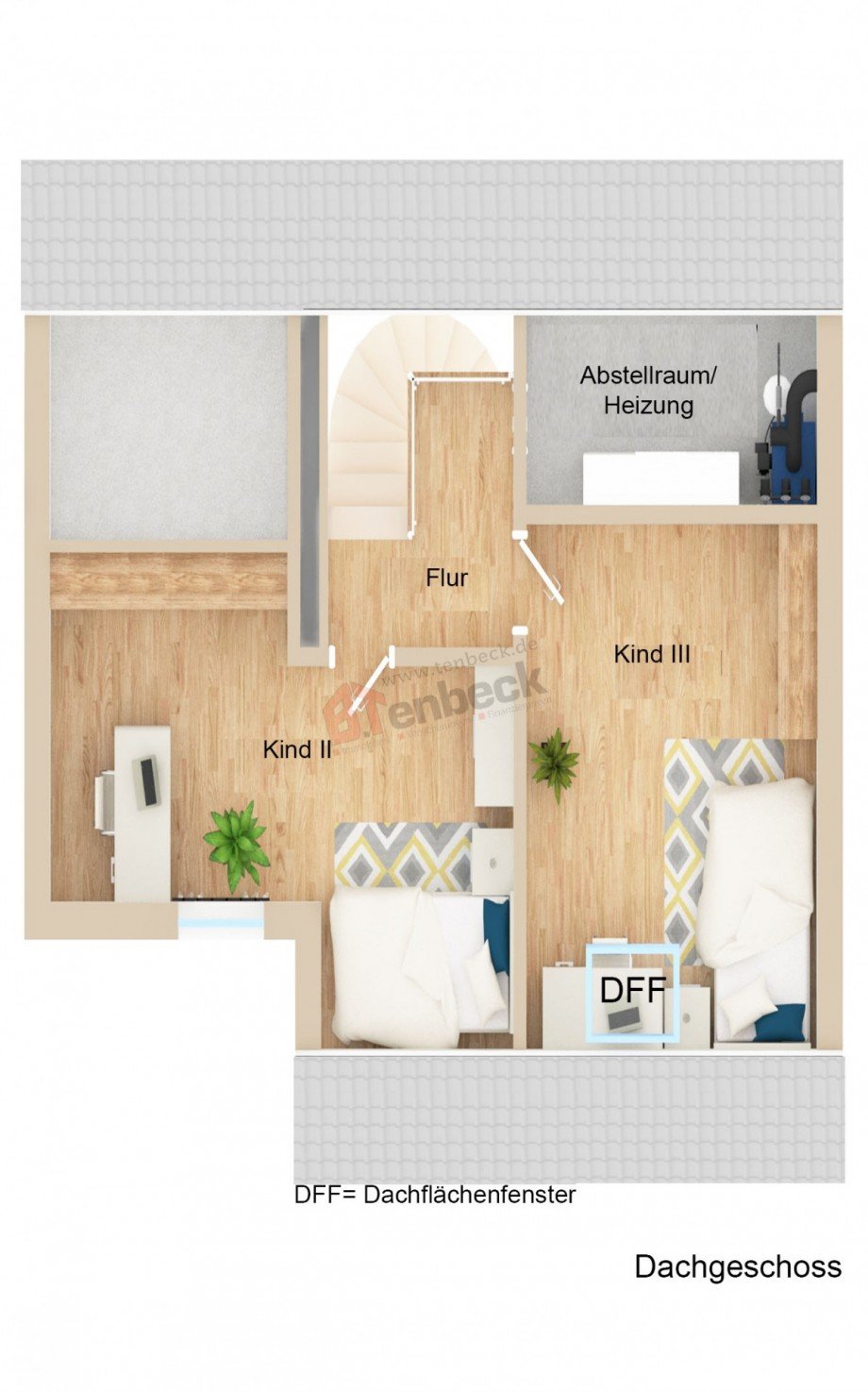 Grundriss - Dachgeschoss Reihenmittelhaus Bocholt