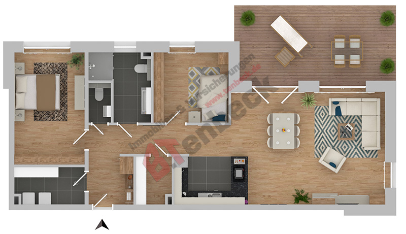Grundriss - Wohnung 3 Wohnung Isselburg