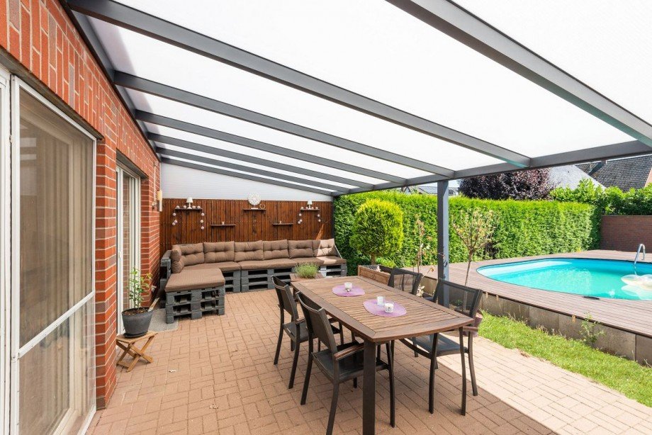 Terrasse Doppelhaush�lfte Bocholt