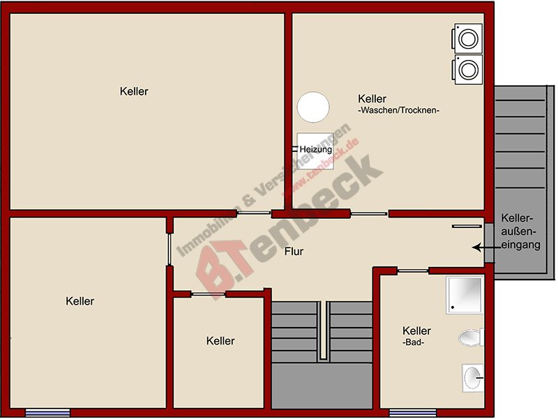 Grundriss - Keller Einfamilienhaus Rhede