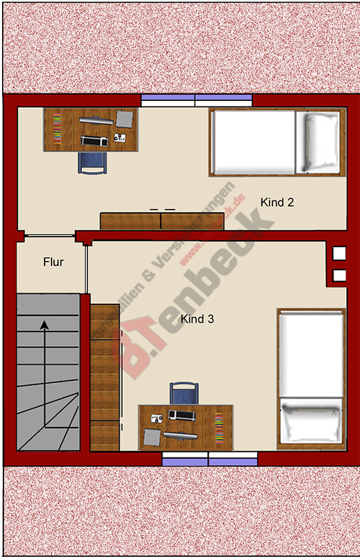Grundriss - Dachgeschoss Reihenmittelhaus Bocholt