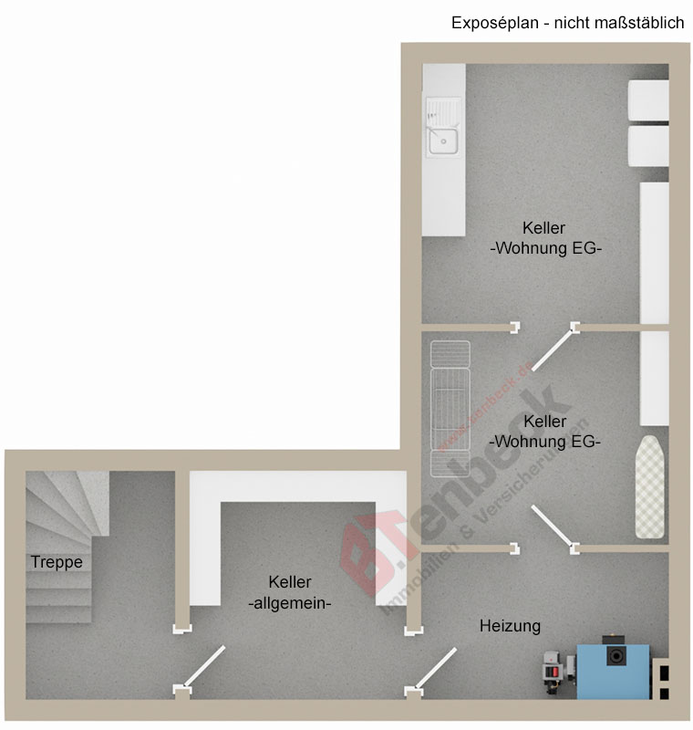 Grundriss - Keller Zweifamilienhaus Bocholt
