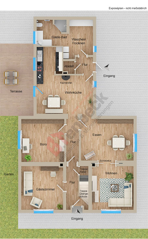Grundriss - Erdgeschoss Einfamilienhaus Bocholt