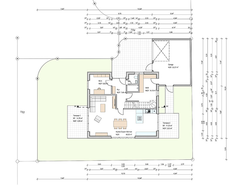 Grundriss - Erdgeschoss Einfamilienhaus Bocholt