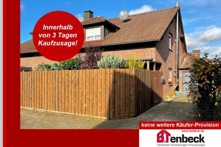 Ansicht des Hauses Bocholt Doppelhaush�lfte Doppelhaush�lfte in ruhiger Sackgassenlage von Bocholt!