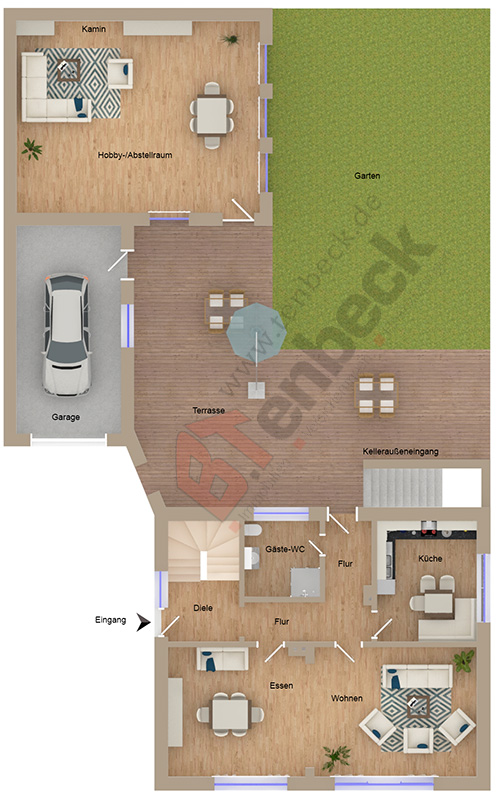 Grundriss - Erdgeschoss Einfamilienhaus Bocholt