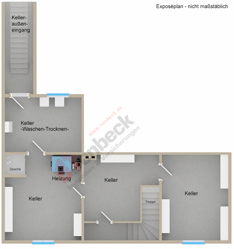 Grundriss - Keller Einfamilienhaus Bocholt