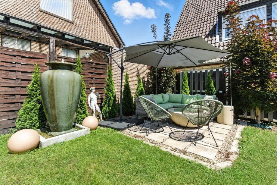 Terrasse - Garten Bungalow Isselburg