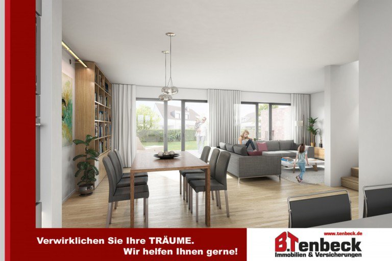 Wohnen-Essen Bocholt Doppelhaush�lfte Neubau - Garage - ruhige, bevorzugte Lage in Bocholt-Stenern! Variante 2!