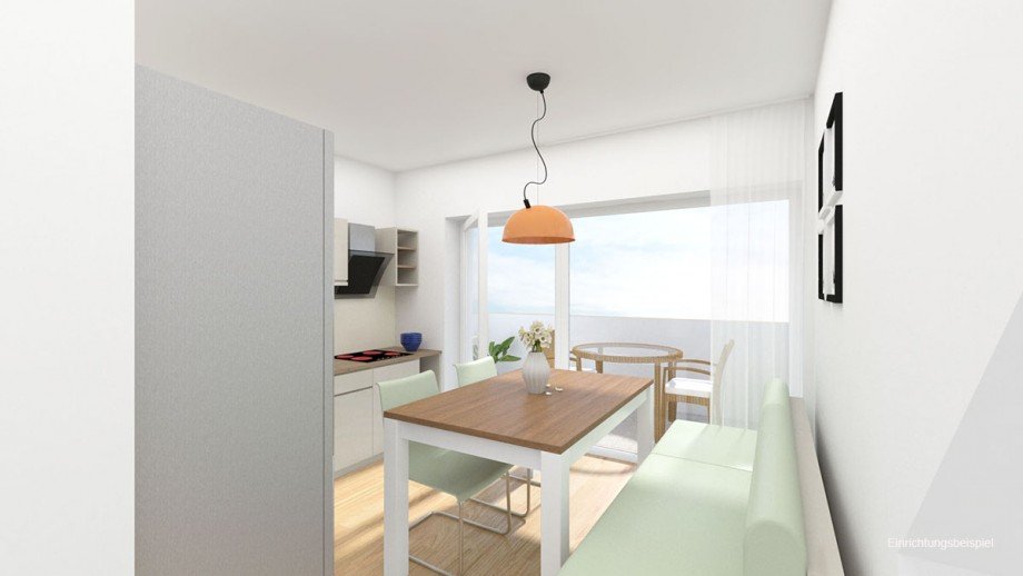 Einrichtungsbeispiel - Kochen-Balkon Wohnung Bocholt