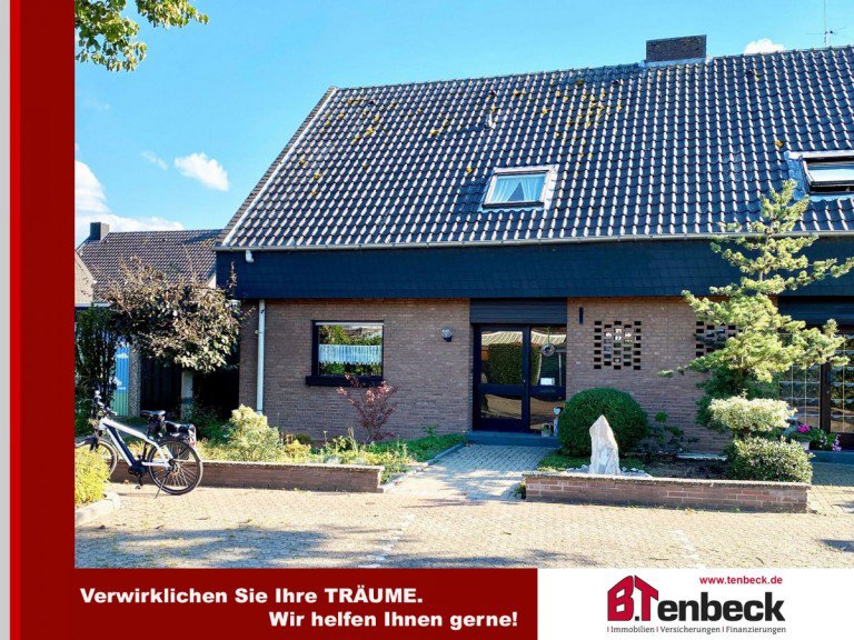 ... Ansicht des Hauses Bocholt Doppelhaush�lfte Doppelhaush�lfte mit Keller und Garage in ruhiger Lage von Bocholt-Lowick!