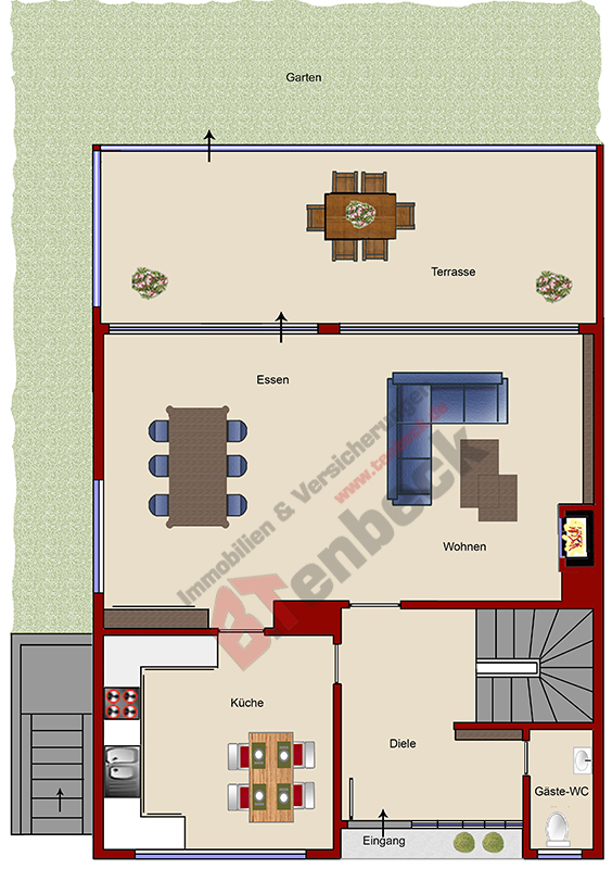 Grundriss - Erdgeschoss Einfamilienhaus Bocholt