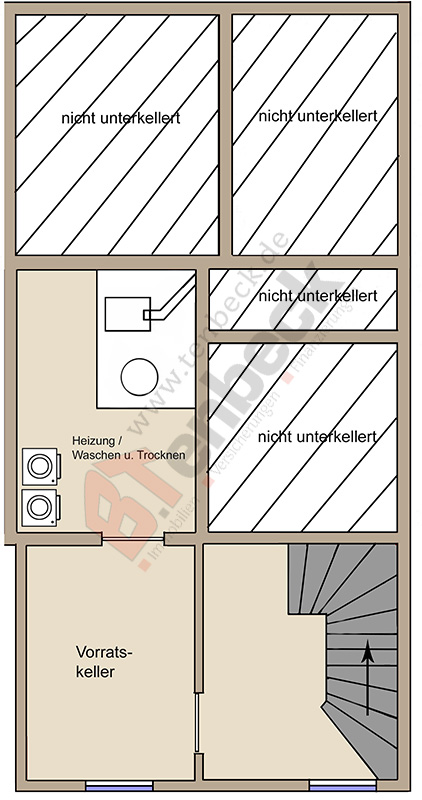 Grundriss - Keller Reihenmittelhaus Bocholt