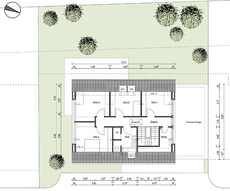 Grundriss - Dachgeschoss Einfamilienhaus Bocholt