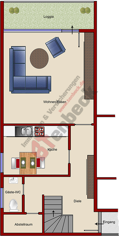 Grundriss - 2. Obergeschoss Wohnung Bocholt