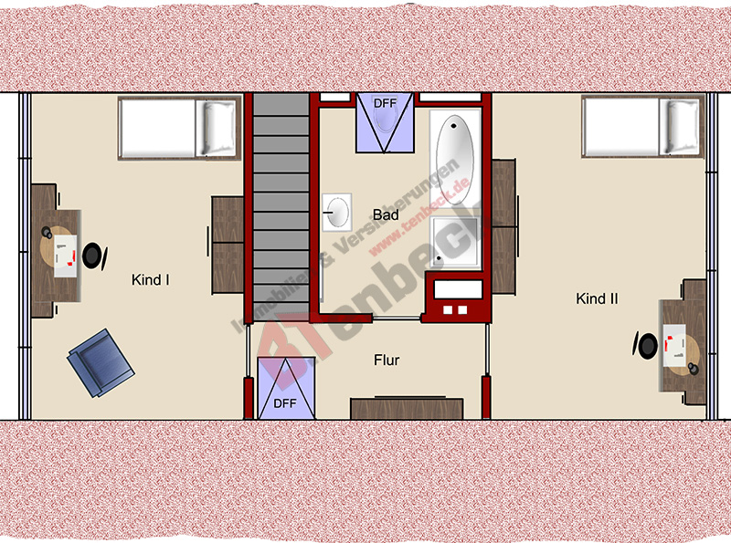 Grundrisss - Dachgeschoss Einfamilienhaus Rhede