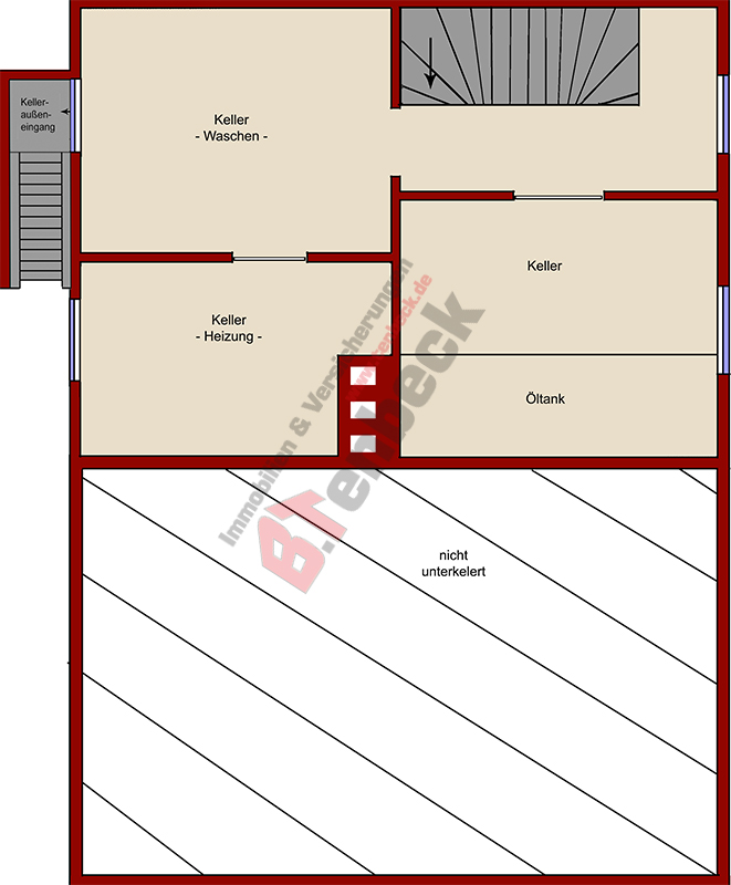 Grundriss - Keller Einfamilienhaus Bocholt
