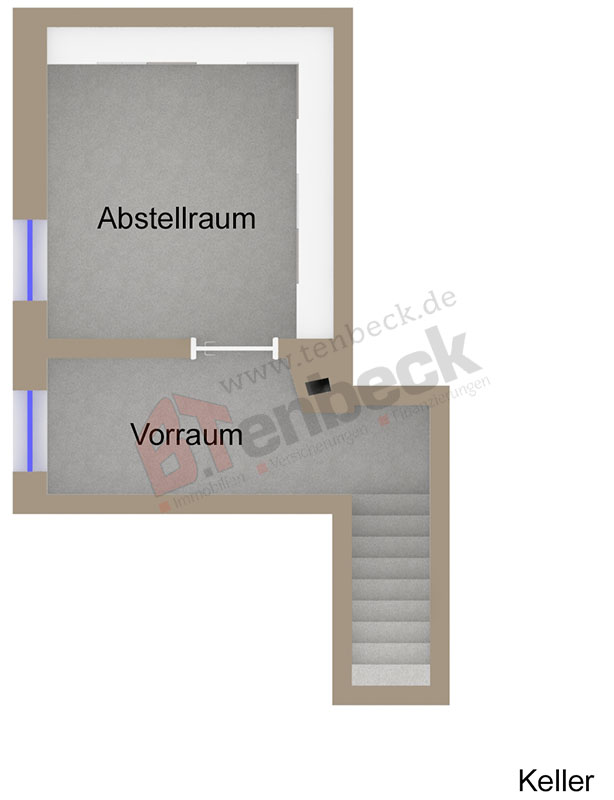 Grundriss - Keller Doppelhaush�lfte Bocholt