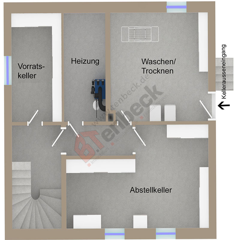 Grundriss - Keller Einfamilienhaus Bocholt