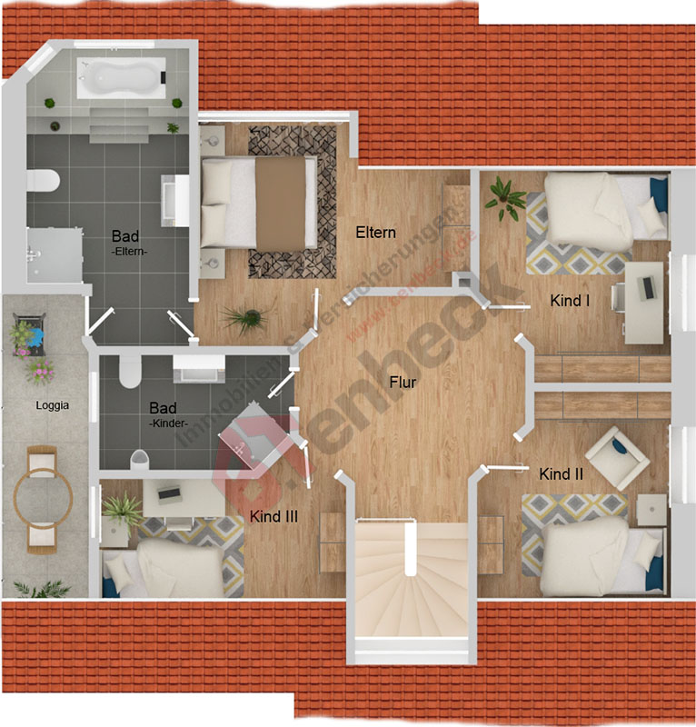 Grundriss - Dachgeschoss Einfamilienhaus Bocholt