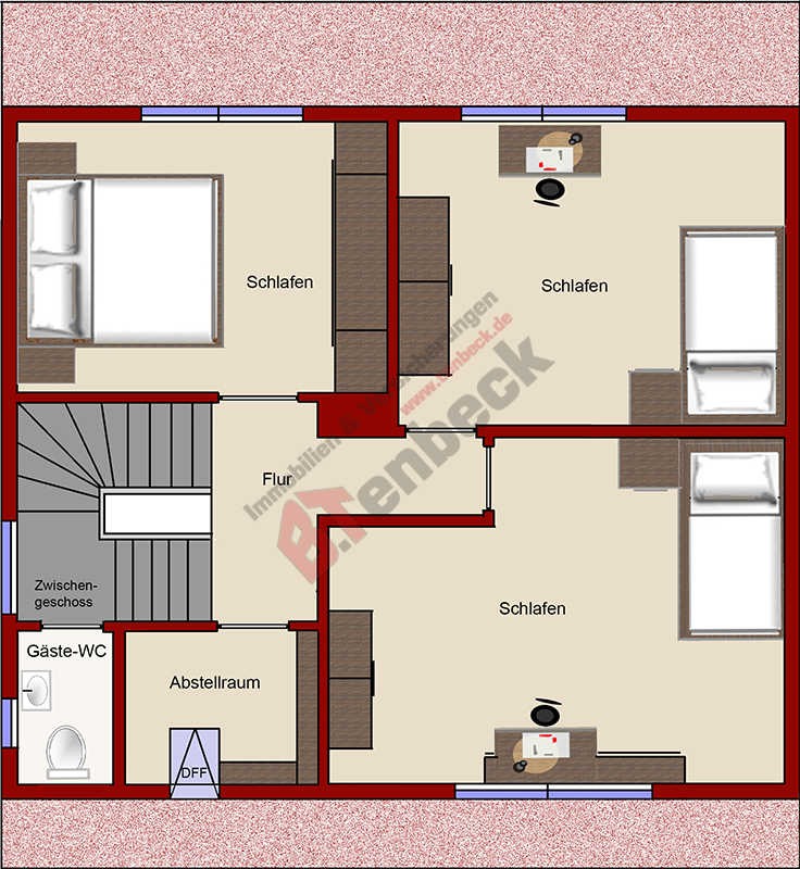 Grundriss - DG -alternativ- Doppelhaush�lfte Bocholt