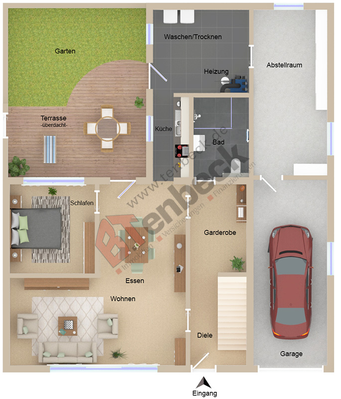 Grundriss - Erdgeschoss Einfamilienhaus Bocholt