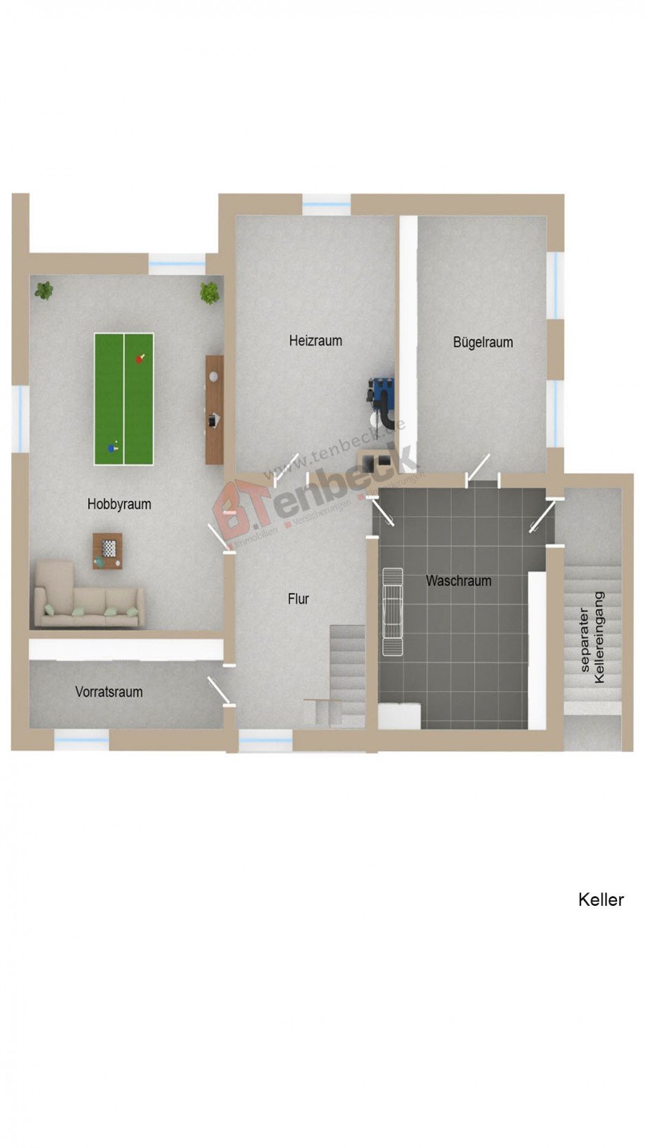 Grundriss - Keller Einfamilienhaus Bocholt