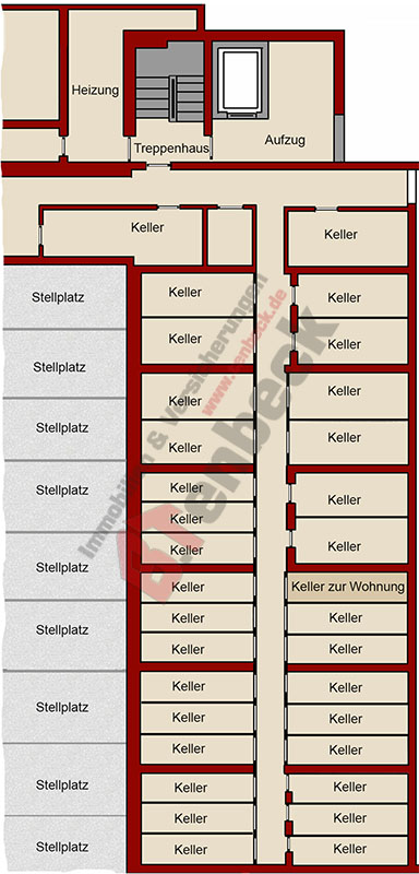 Grundriss - Keller Wohnung Bocholt