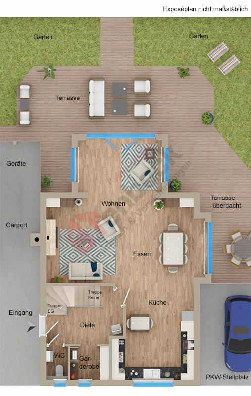 Grundriss - Erdgeschoss Einfamilienhaus Borken
