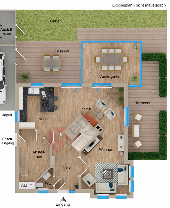 Grundriss - Erdgeschoss Einfamilienhaus Rhede