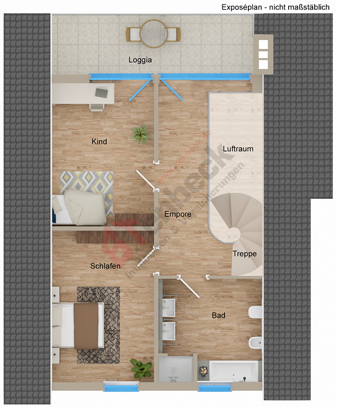 Grundriss - Dachgeschoss Einfamilienhaus Bocholt