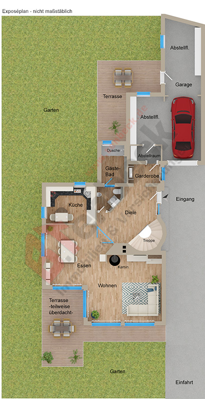 Grundriss - Erdgeschoss Einfamilienhaus Bocholt