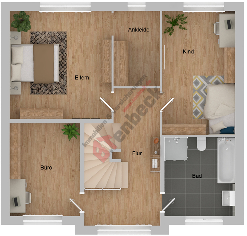Grundriss - Obergeschoss Einfamilienhaus Borken-Burlo