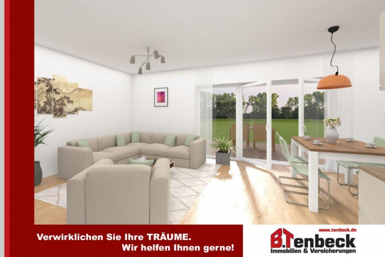 Wohnen Isselburg Wohnung (4) Terrasse und Garten - Aufzug - Neubau! Eigentumswohnung im Erdgeschoss in Isselburg!