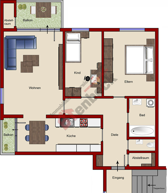 Grundriss - Wohnung Wohnung Bocholt