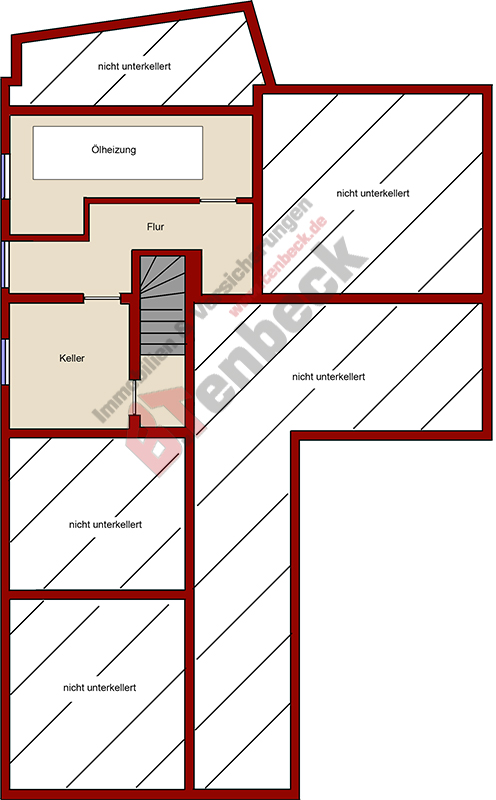 Grundriss - Keller Bungalow Bocholt