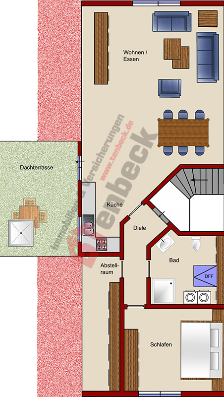 Grundriss - Dachgeschoss Wohnung Isselburg