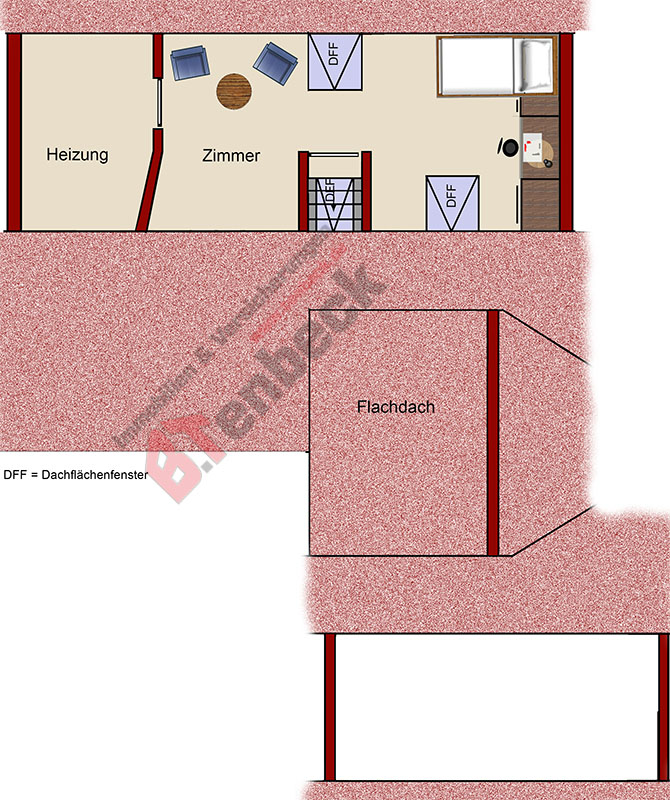 Grundriss - Spitzboden Wohnung Borken-Burlo
