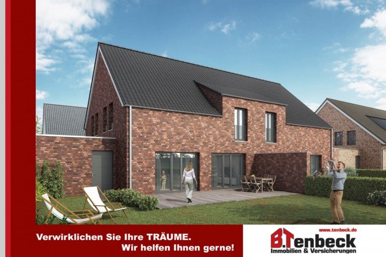 Ansicht - Garten Bocholt Doppelhaush�lfte Top Immobilie in ruhiger Lage von Bocholt-Stenern!