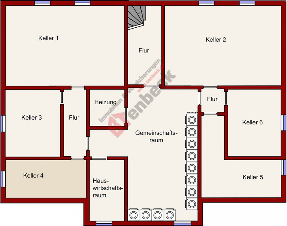 Grundriss - Keller Wohnung Bocholt