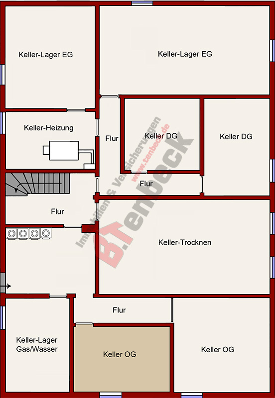 Grundriss - Keller Wohnung Bocholt